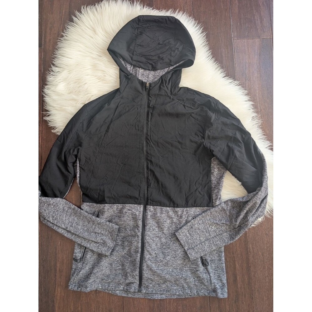 Lululemon Surge Jacket S Small Warm Black Gray Hooded Zip-Up Jacket M4846S
